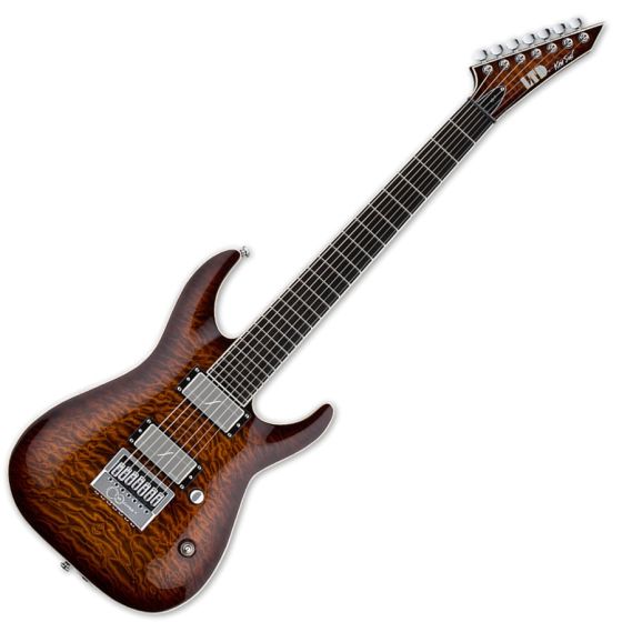 ESP LTD KS-7QM/ET Dark Brown Sunburst Ken Susi Signature 7-String sku number LKS7QMETDBSB