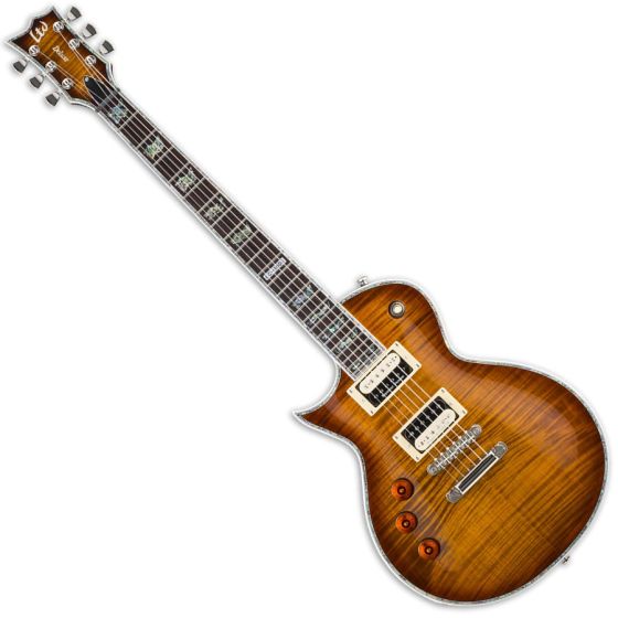 ESP LTD Deluxe EC-1000FM Duncan Amber Sunburst Left Handed Electric sku number LEC1000ASBLH