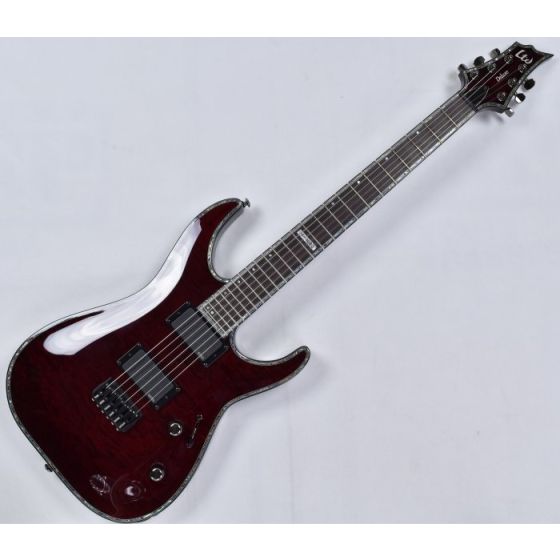 ESP LTD Deluxe H-1000 QM Electric Guitar in See Thru Black Cherry sku number LH1000QMSTBC