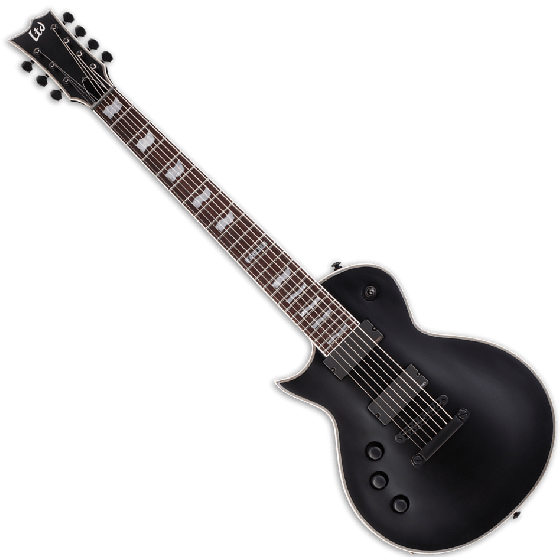 ESP LTD EC-407 7 Strings Left Handed Electric Guitar in Black Satin sku number LEC407BLKSLH