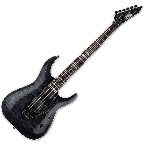 ESP LTD MH-401FR QM Electric Guitar in See-Thru Black B-Stock sku number LMH401FRQMSTBLK.B