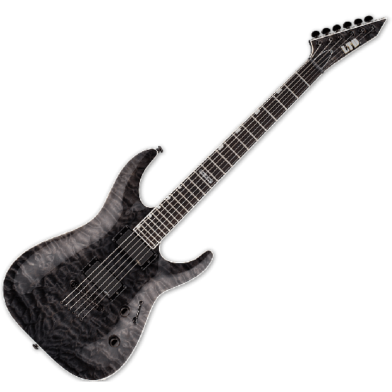 ESP LTD MH-401NT QM Electric Guitar in See Thru Black sku number LMH401NTQMSTBLK