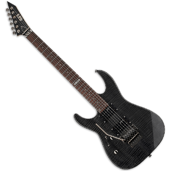 ESP LTD M-100FM Left Handed Electric Guitar in See-Through Black sku number LM100FMSTBLKLH