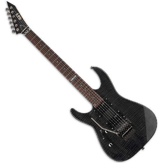ESP LTD M-100FM Left Handed Electric Guitar in See-Through Black B-Stock sku number LM100FMSTBLKLH.B