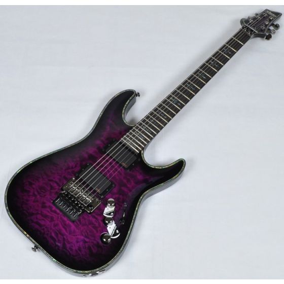 Schecter Hellraiser C-1 FR Electric Guitar in Trans Purple Burst Finish sku number SCHECTER3005