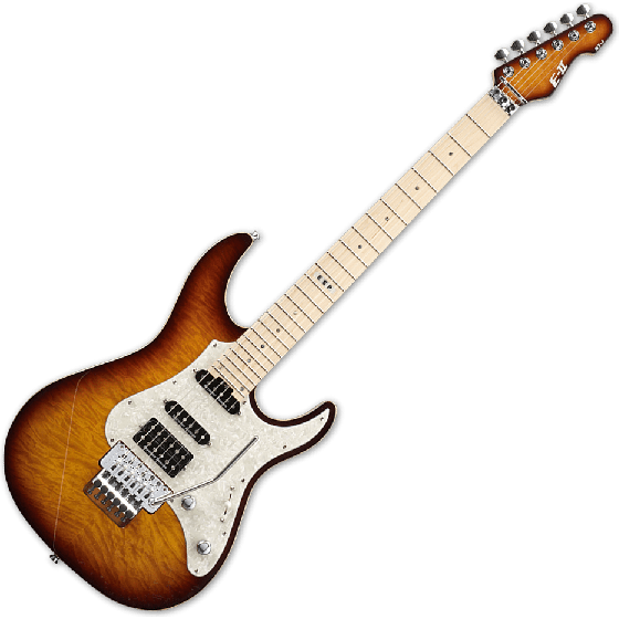 ESP E-II ST-1 QM Electric Guitar in Tea Sunburst sku number EIIST1QMMTEASB