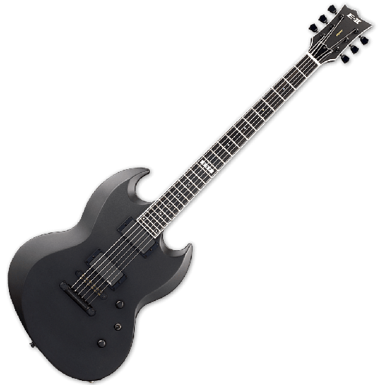 ESP E-II Viper Baritone Electric Guitar in Charcoal Metallic Satin sku number EIIVIPERBCHMS