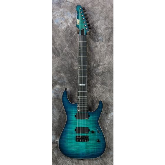 ESP USA M-7 Flamed Maple Electric Guitar in Aqua Marine Sunburst sku number EUSM7HTFMAQMSBE