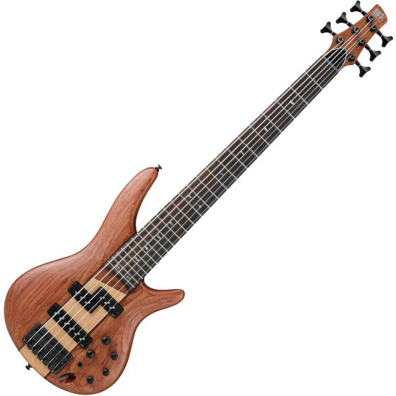 Ibanez SR Standard SR756 6 String Electric Bass Natural Flat sku number SR756NTF