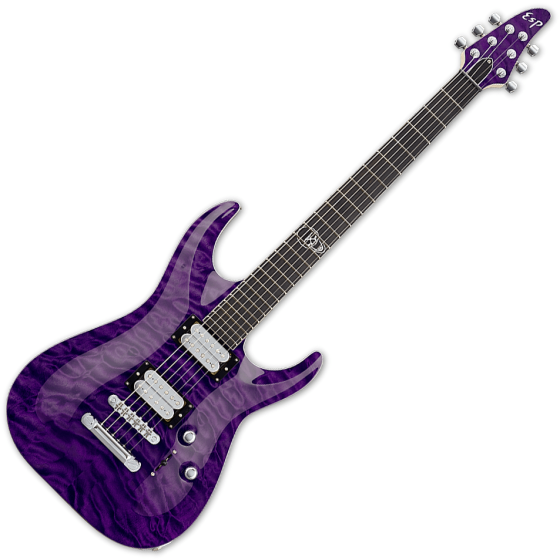 ESP Rob Caggiano QM Signature Electric Guitar See Thru Purple sku number EROBCQMSTP