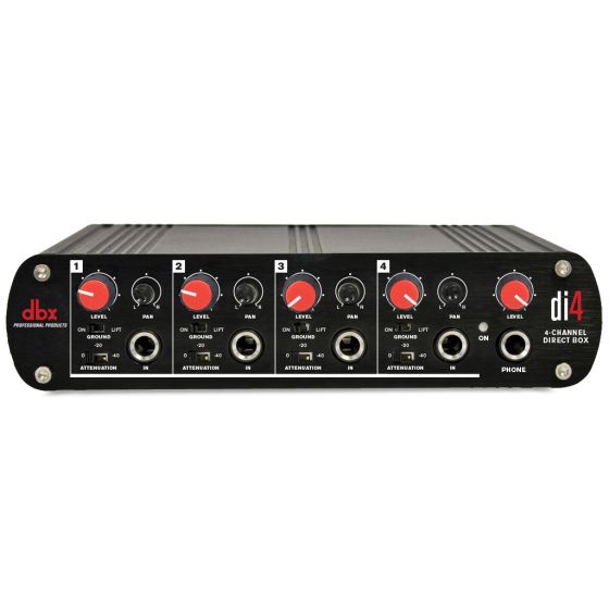 dbx DI4 Active 4 Channel Direct Box with Line Mixer sku number DBXDI4