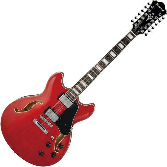 Ibanez Artcore AS7312 12-String Hollow Body Electric Guitar Trans Cherry Red sku number AS7312TCD