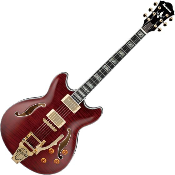 Ibanez Erik Krasno Signature EKM10T Hollow Body Electric Guitar Wine Red sku number EKM10TWRD