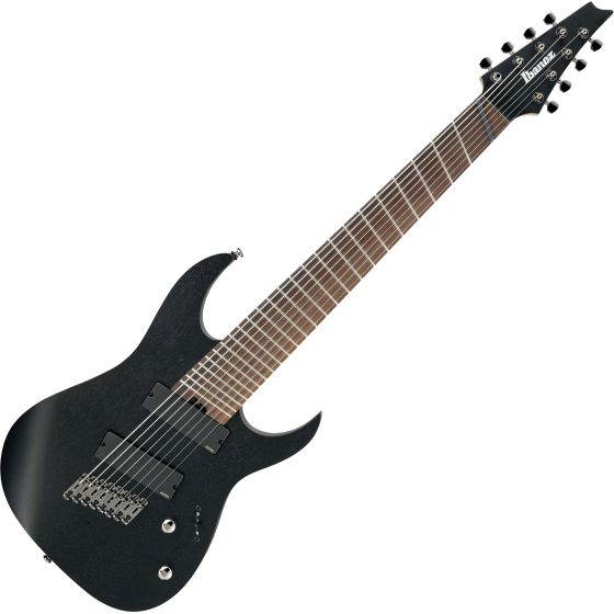 Ibanez RG Iron Label RGIM8MH 8 String Multi Scale Electric Guitar Weathered Black sku number RGIM8MHWK