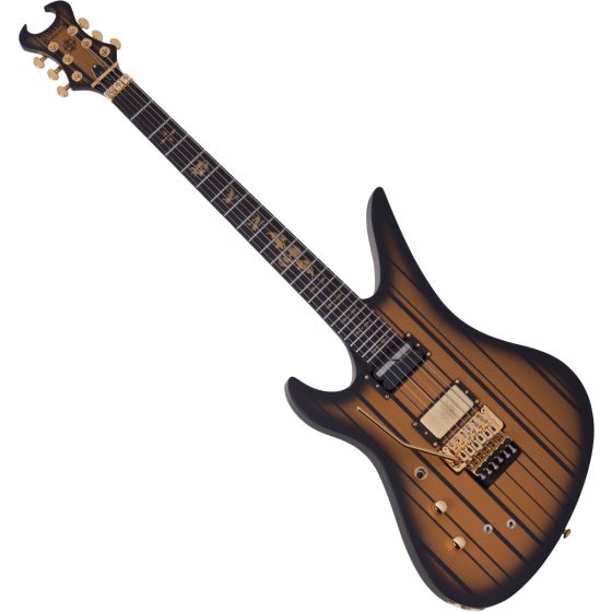 Schecter Custom-S Left-Handed Electric Guitar Satin Gold Burst sku number SCHECTER1744