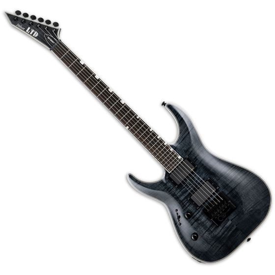 ESP LTD MH-1000 Evertune Left-Handed Electric Guitar See Thru Black sku number LMH1000ETFMSTBLKLH