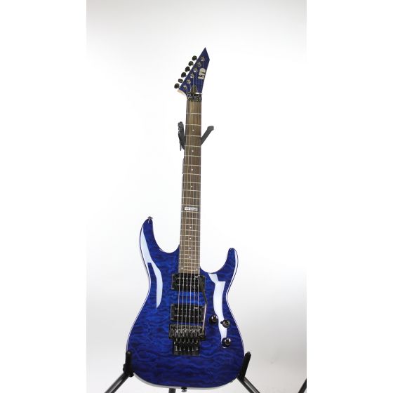 ESP LTD MH-100QM Black Aqua Sample/Prototype Electric Guitar sku number 6SLMH100QMBLAQ_1850