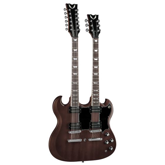 Dean Gran Sport Double Neck Worn Brown w/c Electric Guitar GS DBL WBS sku number GS DBL WBS