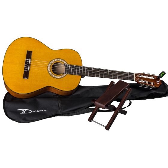 Dean Classical Acoustic Guitar Pack w/Gig Bag & Foot Stool PC PK sku number PC PK