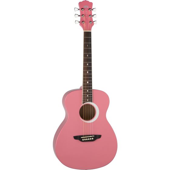 Luna Aurora Borealis 3/4 Acoustic Guitar Pink AR BOR PNK sku number AR BOR PNK
