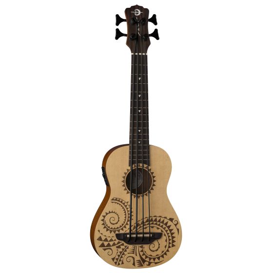 Luna Bari-Bass w/Preamp & Gig Tattoo Spruce UKE BBASS TAT sku number UKE BBASS TAT