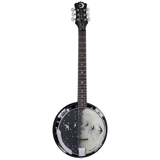 Luna Moonbird Black Banjo 6-String w/Pickup BGB MOON 6E sku number BGB MOON 6E