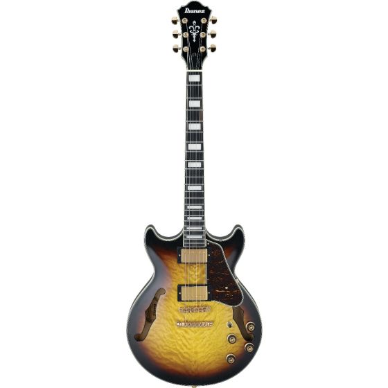 Ibanez AM Artcore Expressionist AM93QM Antique Yellow Sunburst AYS Hollow Body Electric Guitar sku number AM93QMAYS