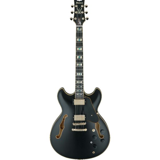 Ibanez JSM20 BKL John Scofield Black Low Gloss Hollow Body Electric Guitar w/Case sku number JSM20BKL