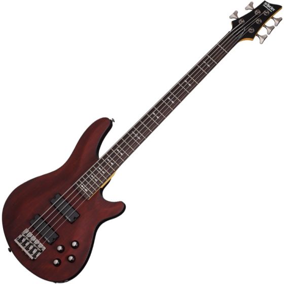 Schecter Omen-5 Electric Bass in Walnut Satin Finish sku number SCHECTER2094