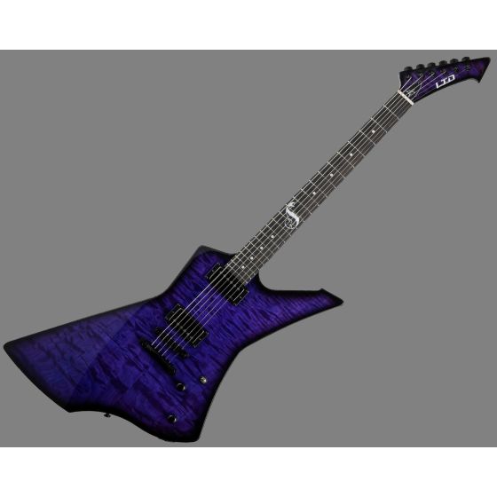 ESP LTD Snakebyte James Hetfield Baritone Guitar in See Thru Purple Sunburst sku number LSNAKEBYTESTPSB