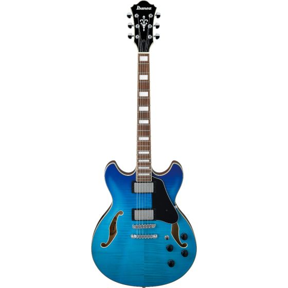Ibanez AS73FM AZG AS Artcore Azure Blue Gradation Semi-Hollow Body Electric Guitar sku number AS73FMAZG