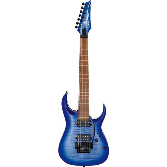 Ibanez RGA7420FM BLF RGA Standard 7 String Blue Lagoon Burst Flat Electric Guitar sku number RGA7420FMBLF