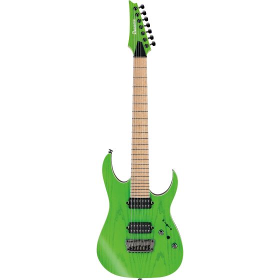 Ibanez RGR5227MFX TFG RG Prestige 7 String Transparent Fluorescent Green Electric Guitar w/Case sku number RGR5227MFXTFG