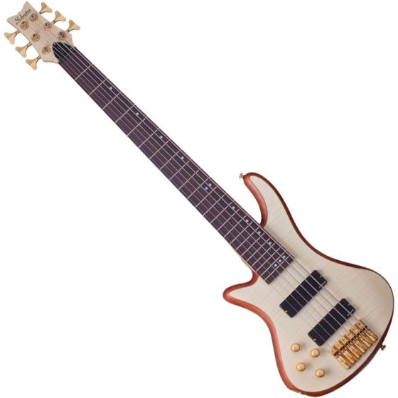 Schecter Stiletto Custom-6 Left-Handed Electric Bass Gloss Natural sku number SCHECTER2544