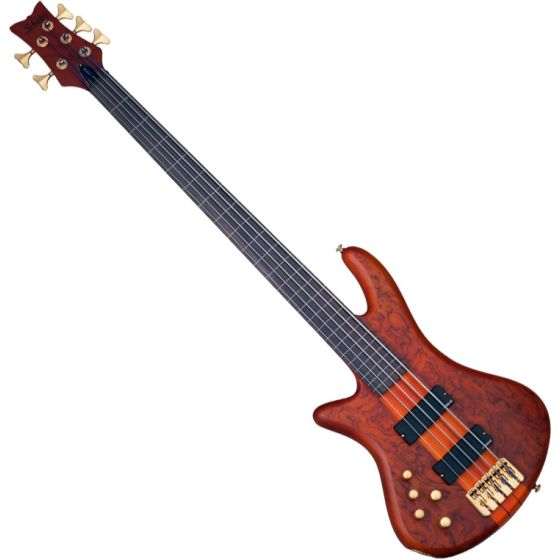 Schecter Stiletto Studio-5 FL Left-Handed Electric Bass Honey Satin sku number SCHECTER2775