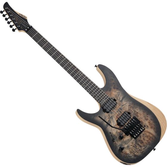 Schecter Reaper-6 FR Left Handed Electric Guitar in Satin Charcoal Burst sku number SCHECTER1513