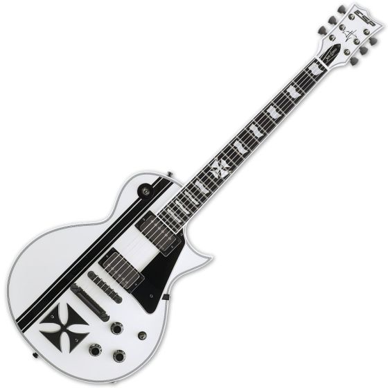 ESP Iron Cross Snow White James Hetfield Guitar with Case sku number EIRONCROSSSW