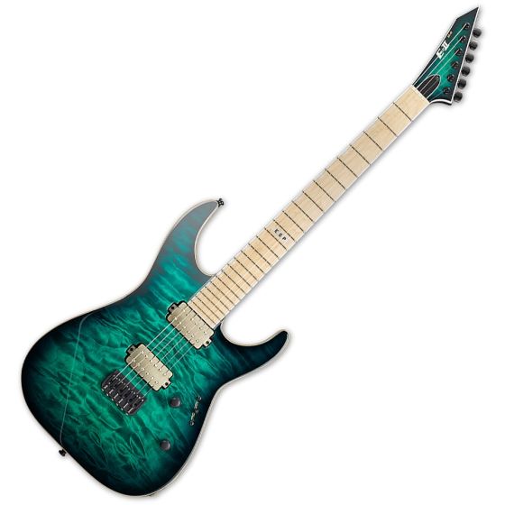ESP E-II M-II NT Electric Guitar Black Turquoise Burst B-Stock sku number EIIMIINTHSBLKTB.B
