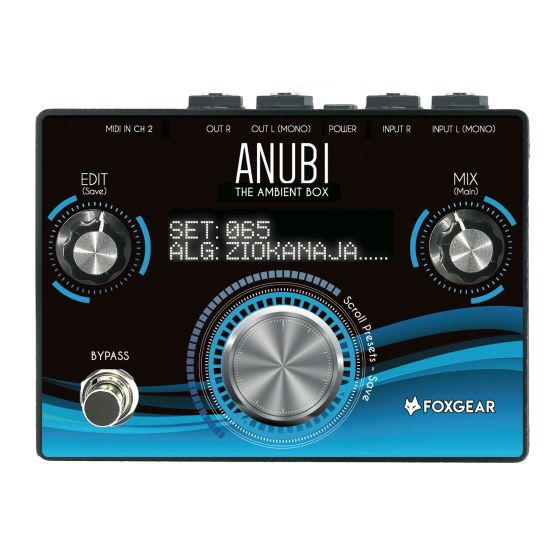 FoxGear Anubi Ambient Box Reverb Delay Chorus Multi-Effects Pedal sku number FOX-ANUBI-AMBIENT