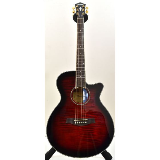 Ibanez AEG240 Thinline Acoustic Electric Trans Red Sunburst B-Stock 1199 sku number AEG240TRS.B 1199