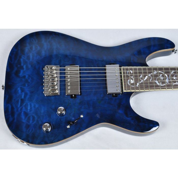 Schecter C-7 Classic Prototype Electric Guitar See-Thru Blue