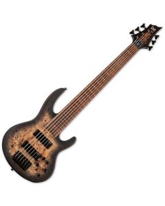 ESP LTD D-6 6 String Electric Bass Black Natural Burst Satin sku number LD6BPBLKNBS