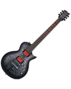 ESP Ben Burnley EC Baritone Electric Guitar See Thru Black Sunburst Satin sku number EBENBBQMSTBLKSBS