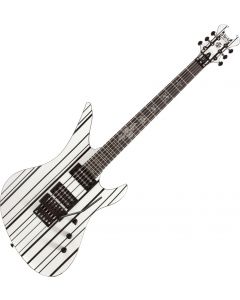 Schecter Synyster Standard Electric Guitar Gloss White with Black Pinstripes sku number SCHECTER1746