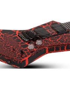 Schecter Balsac E-1 FR Electric Guitar in Black Orange Crackle sku number SCHECTER1559