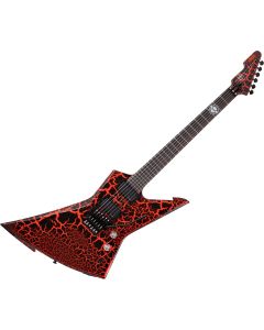 Schecter Balsac E-1 FR Electric Guitar in Black Orange Crackle sku number SCHECTER1559