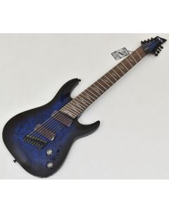 Schecter Omen Elite-8 Multiscale Guitar See Thru Blue Burst sku number SCHECTER2467