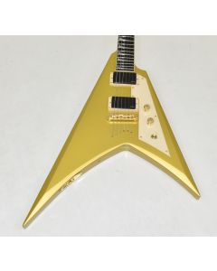 ESP LTD KH-V Kirk Hammett Signature Guitar Metallic Gold 0282 sku number LKHVMGO-B0282