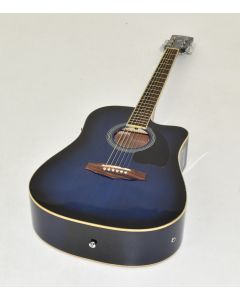 Ibanez PF15ECEWC-TBS PF Series Acoustic Guitar-Transparent Blue Sunburst High Gloss Finish 0754 sku number PF15ECEWCTBS.B 0754-2