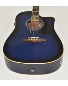 Ibanez PF15ECEWC-TBS PF Series Acoustic Guitar-Transparent Blue Sunburst High Gloss Finish 2156 sku number PF15ECEWCTBS.B 2156a